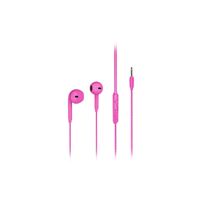 Lecoo EH104 Kablolu 3.5mm Jacklı Kulak İçi Mikrofonlu Kulaklık Pembe