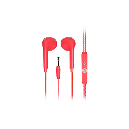 Lecoo EH104 Kablolu 3.5mm Jacklı Kulak İçi Mikrofonlu Kulaklık Kırmızı
