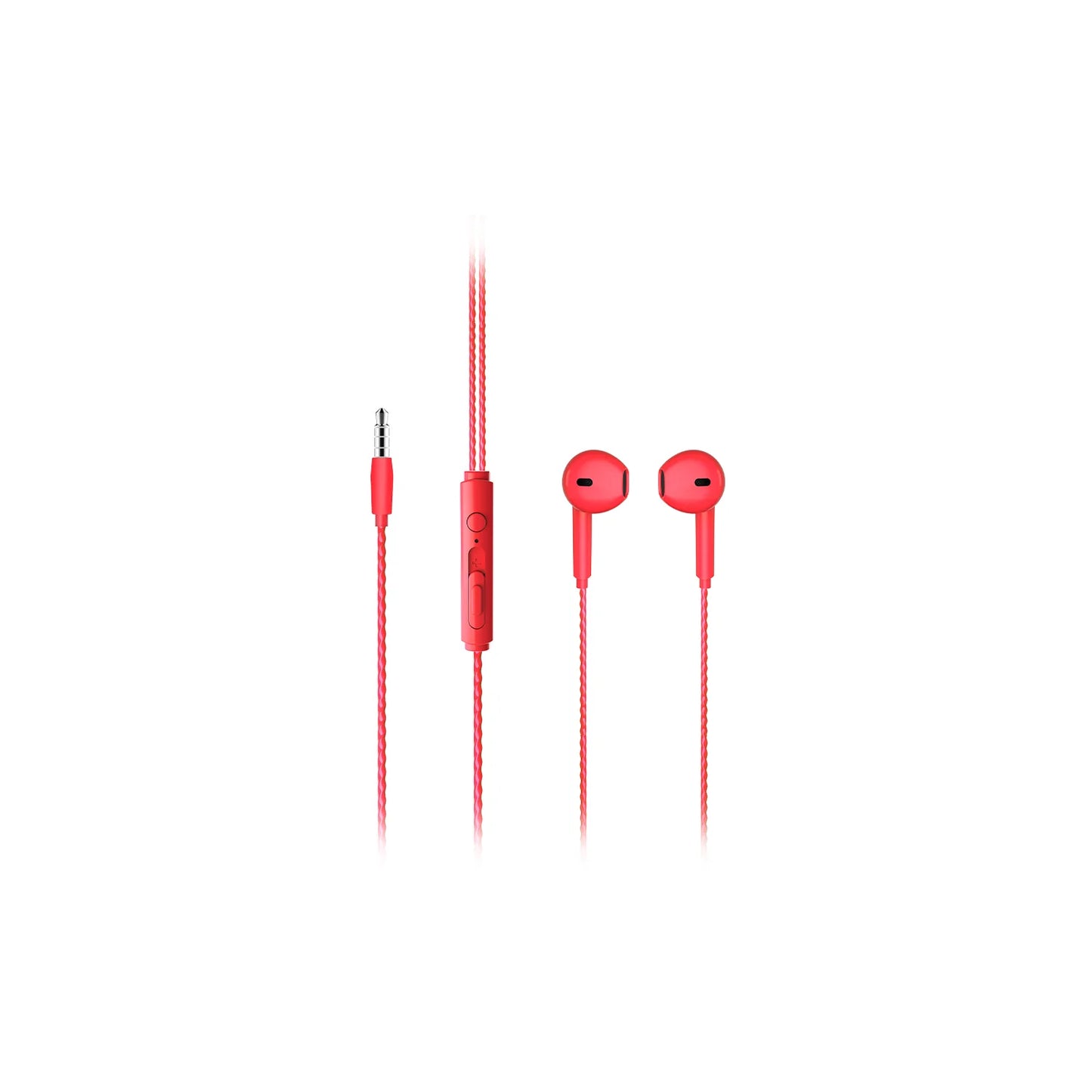 Lecoo EH104 Kablolu 3.5mm Jacklı Kulak İçi Mikrofonlu Kulaklık Kırmızı
