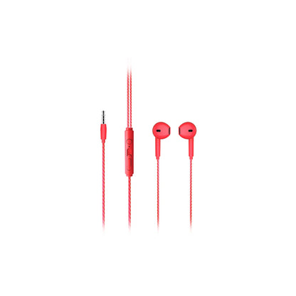 Lecoo EH104 Kablolu 3.5mm Jacklı Kulak İçi Mikrofonlu Kulaklık Kırmızı
