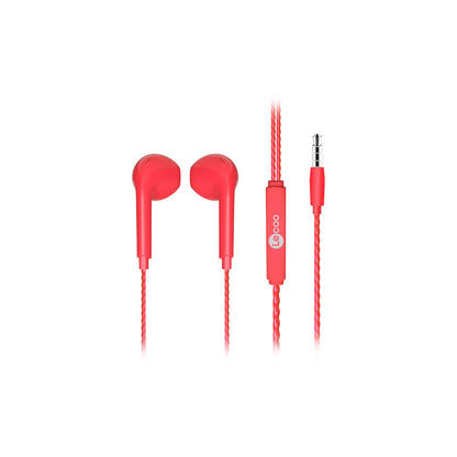 Lecoo EH104 Kablolu 3.5mm Jacklı Kulak İçi Mikrofonlu Kulaklık Kırmızı