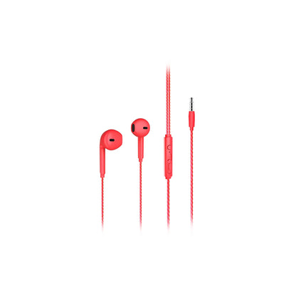 Lecoo EH104 Kablolu 3.5mm Jacklı Kulak İçi Mikrofonlu Kulaklık Kırmızı