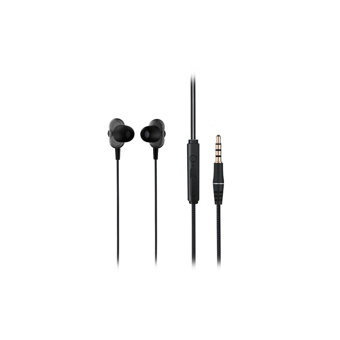 Lecoo EH102 Kablolu 3.5mm Jacklı Kulak İçi Mikrofonlu Dual Driver Kulaklık Siyah