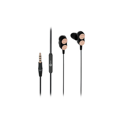 Lecoo EH102 Kablolu 3.5mm Jacklı Kulak İçi Mikrofonlu Dual Driver Kulaklık Siyah