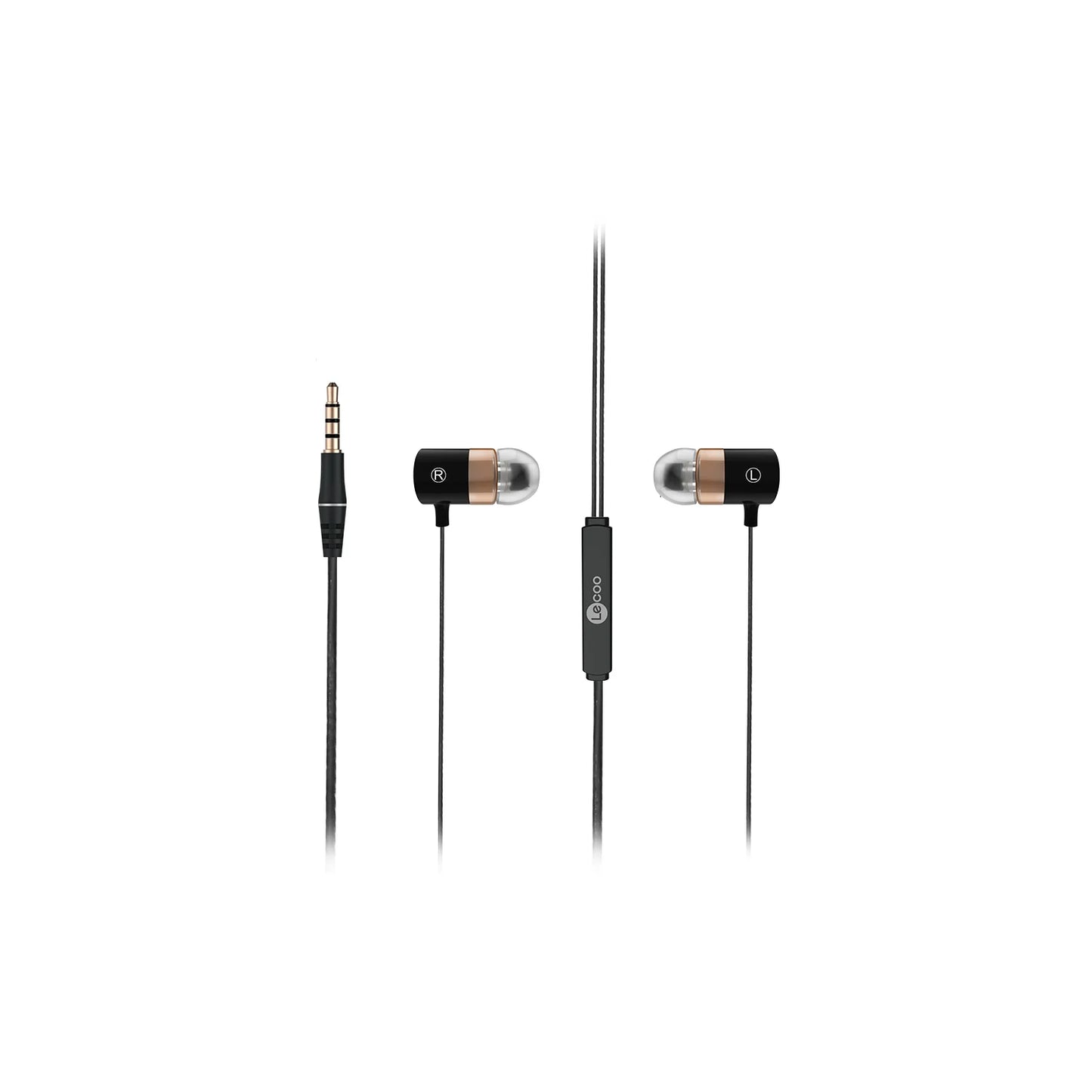 Lecoo EH103 Kablolu 3.5mm Jacklı Kulak İçi Mikrofonlu Kulaklık Siyah
