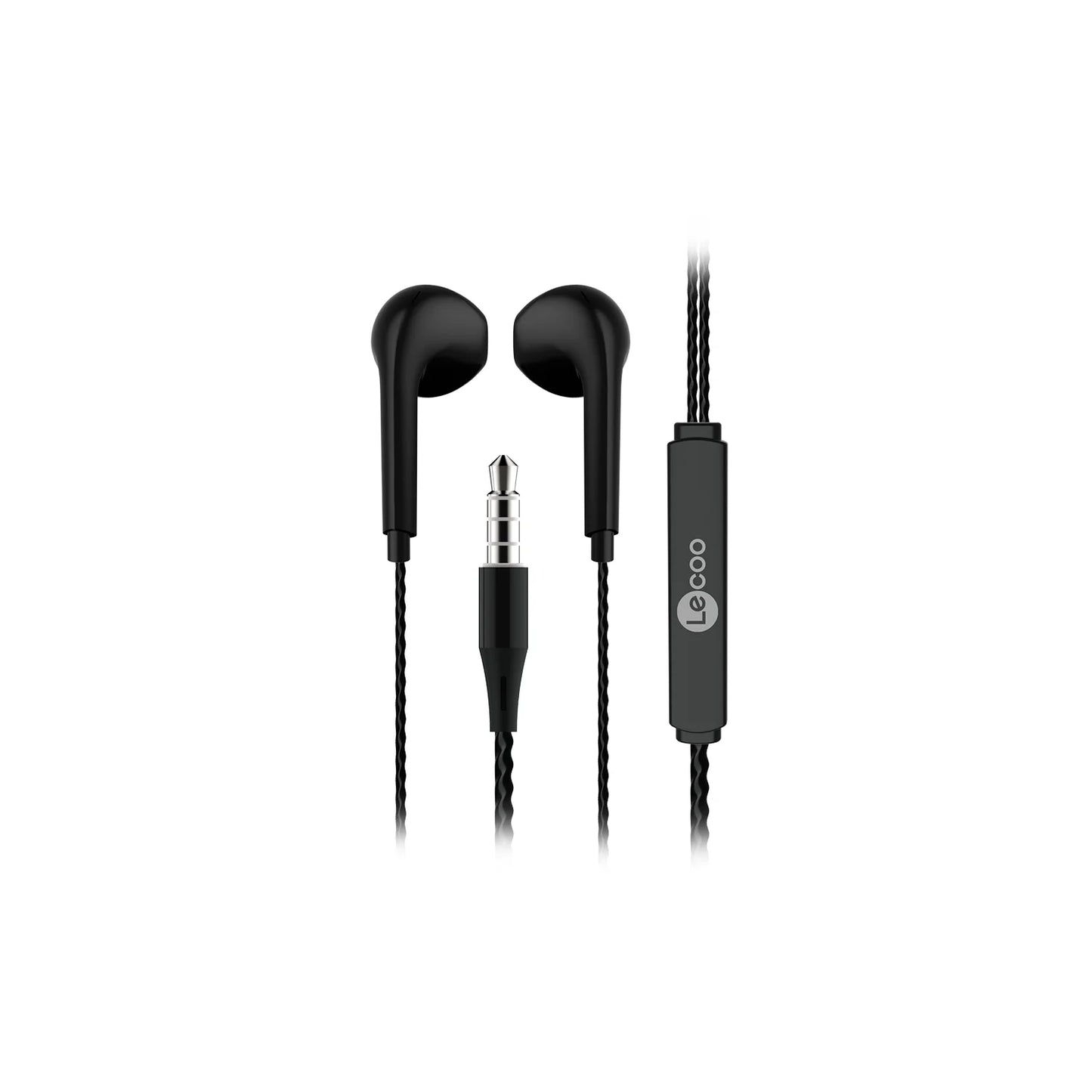 Lecoo EH104 Kablolu 3.5mm Jacklı Kulak İçi Mikrofonlu Kulaklık Siyah