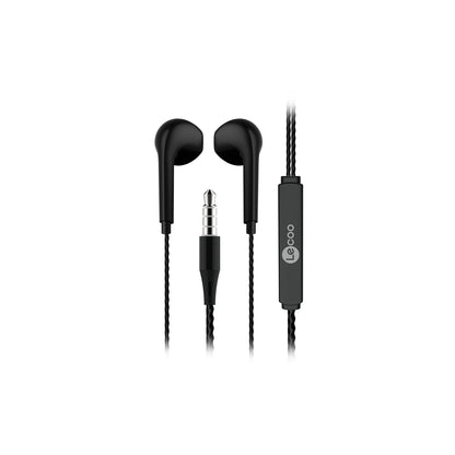 Lecoo EH104 Kablolu 3.5mm Jacklı Kulak İçi Mikrofonlu Kulaklık Siyah