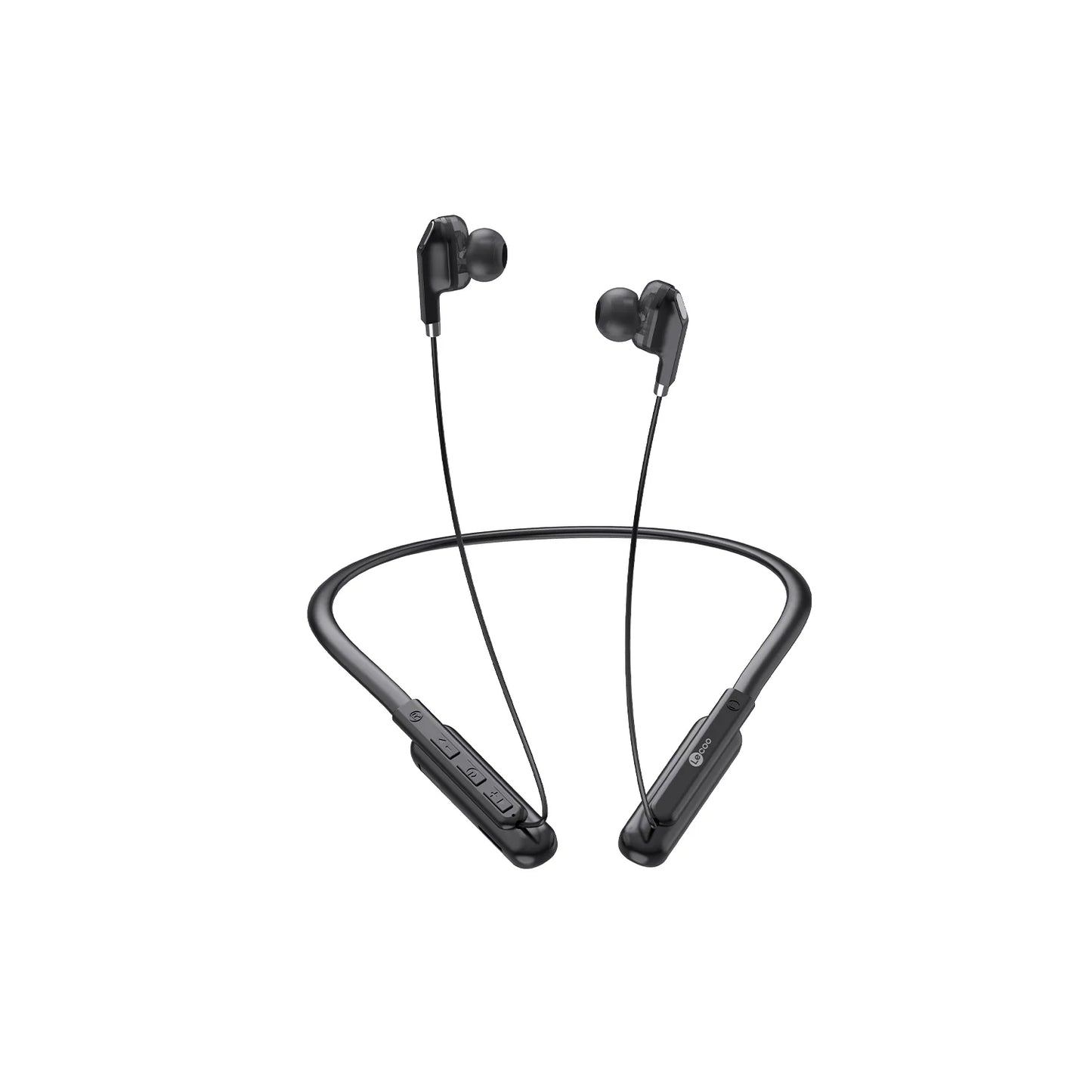 Lecoo ES202 Boyun Bantlı Kablosuz Bluetooth 5.0 Mikrofonlu Kulak İçi Kulaklık Siyah