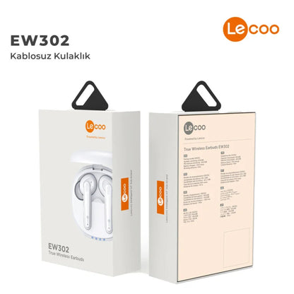 Lecoo EW302 Bluetooth 5.1 Kablosuz TWS Mikrofonlu Kulak İçi Kulaklık Beyaz