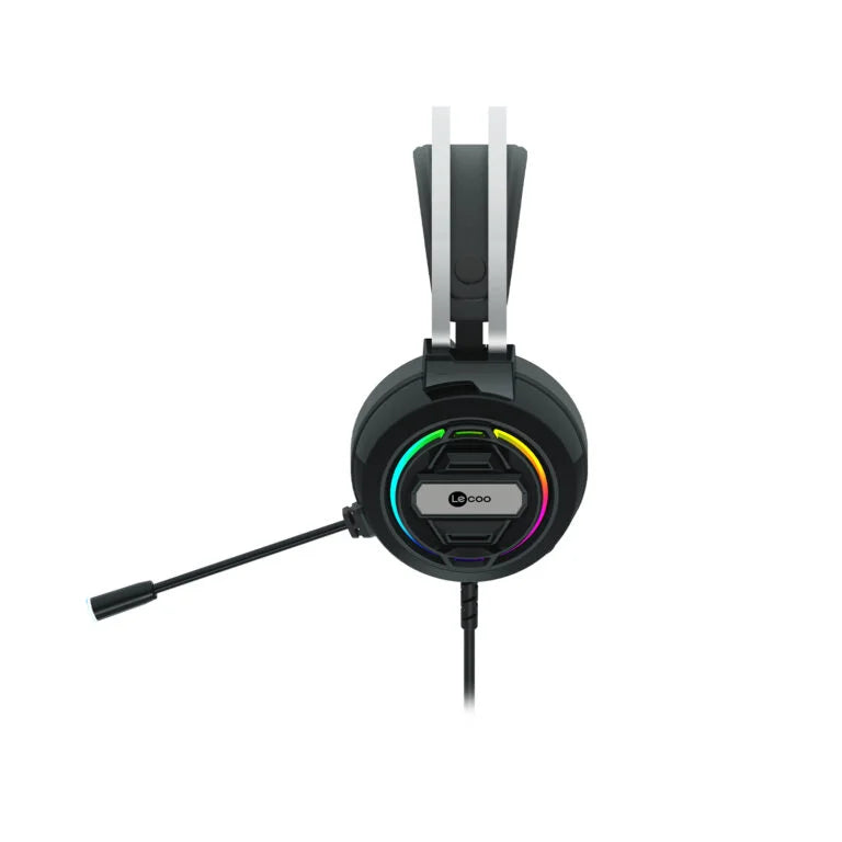 Lecoo HT401 Kablolu USB2.0 RGB LED Aydınlatmalı Kulak Üstü Gaming Kulaklık Siyah