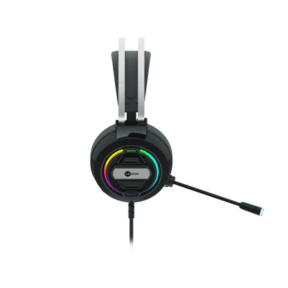 Lecoo HT401 Kablolu USB2.0 RGB LED Aydınlatmalı Kulak Üstü Gaming Kulaklık Siyah
