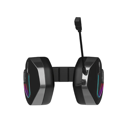 Lecoo HT402 USB Kablolu Surround 7.1 RGB LED Aydınlatmalı Çıkartılabilir Mikrofonlu Kulak Üstü Gaming Kulaklık Siyah