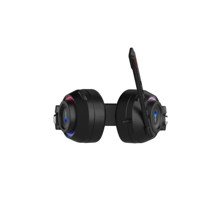 Lecoo HT405 3.5mm Jack + USB Kablolu RGB Aydınlatmalı Kulak Üstü Gaming Kulaklık Siyah