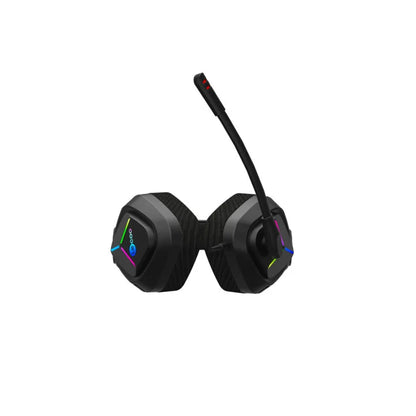 Lecoo HT406 3.5mm Jack + USB Kablolu RGB Aydınlatmalı Kulak Üstü Gaming Kulaklık Siyah