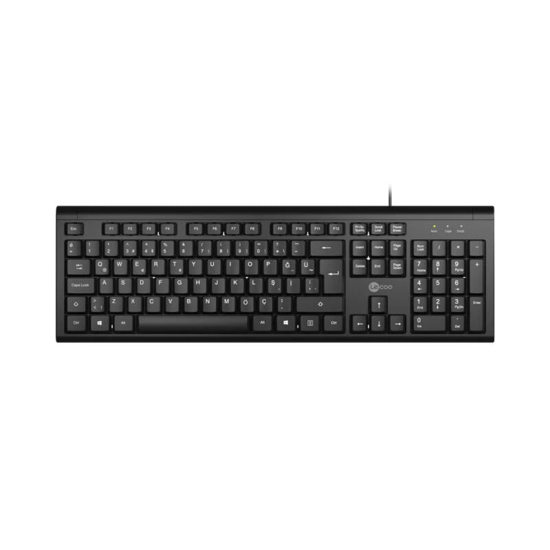 Lecoo KB101 USB Kablolu Türkçe Q Klavye Siyah