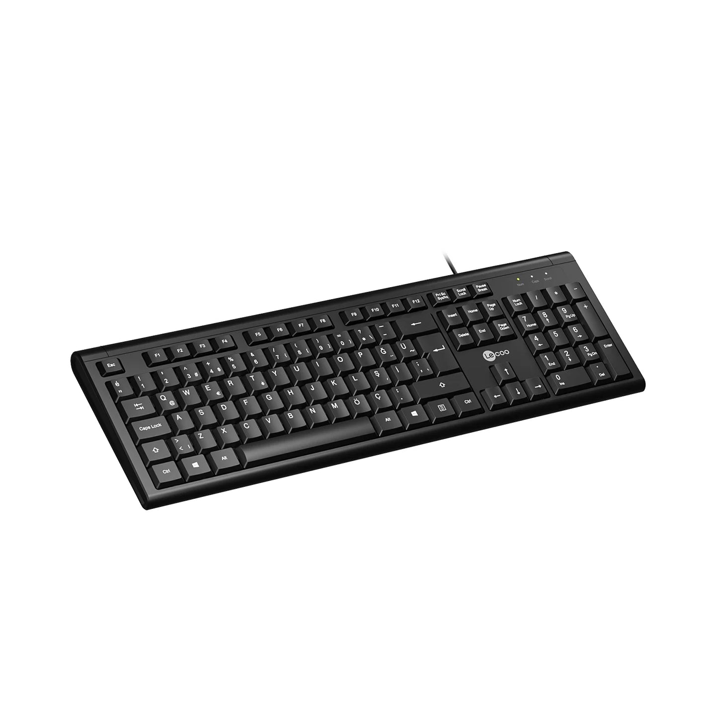 Lecoo KB101 USB Kablolu Türkçe Q Klavye Siyah