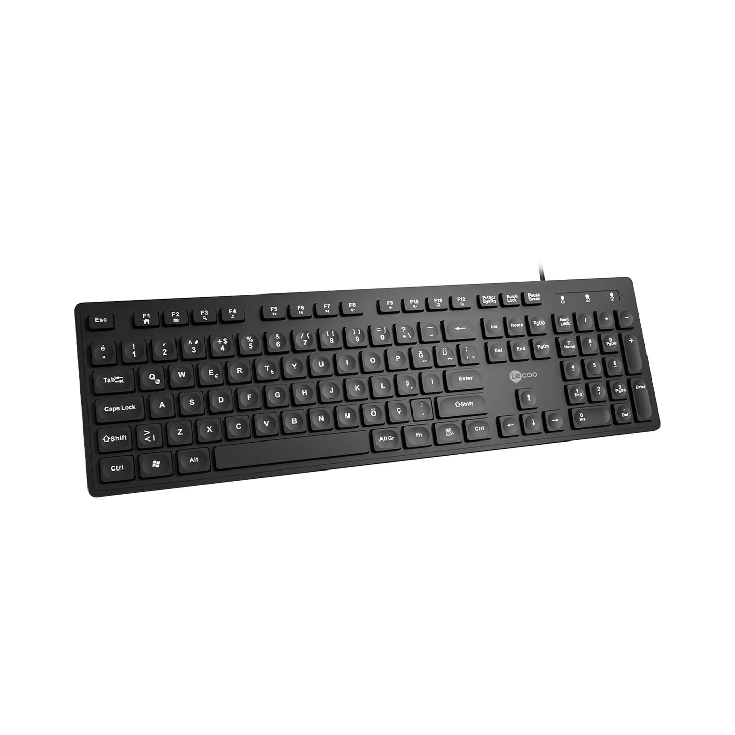 Lecoo KB102 USB Kablolu Türkçe Q Klavye Siyah