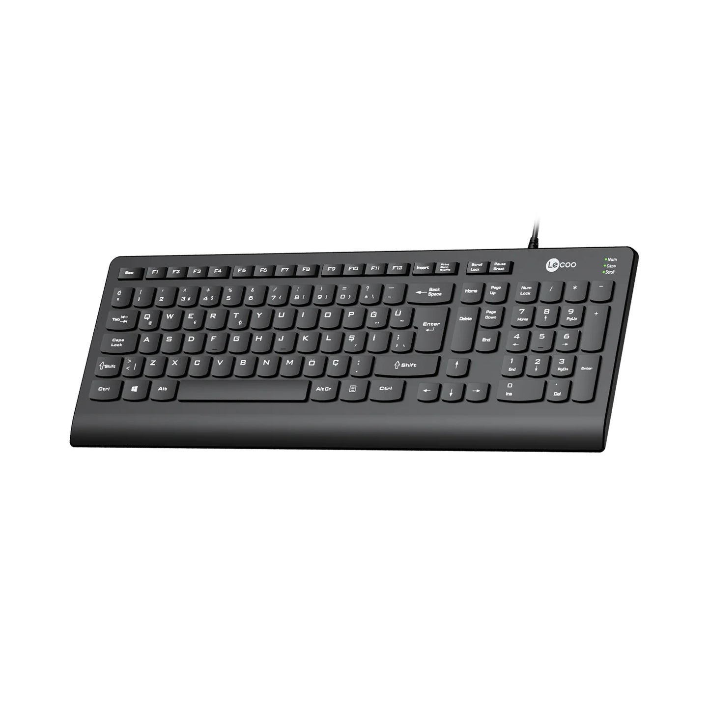 Lecoo KB103 USB Kablolu Türkçe Q Klavye Siyah