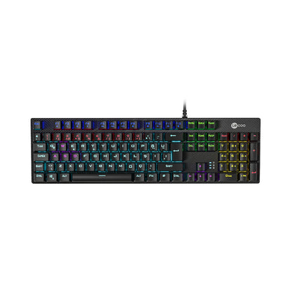 Lecoo KG1101 Kablolu Blue Switch RGB LED Aydınlatmalı Makro Tuşlu Gaming Mekanik Türkçe Q Klavye Siyah