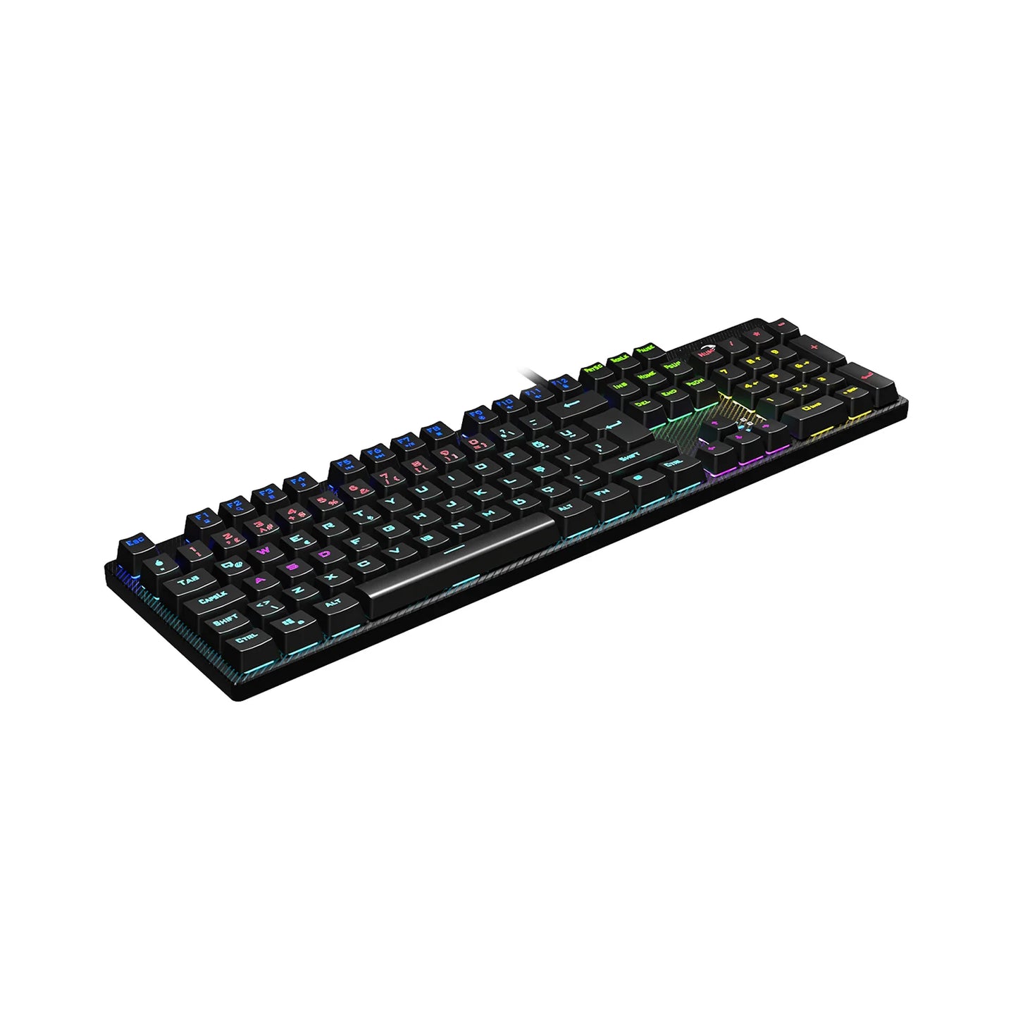 Lecoo KG1101 Kablolu Blue Switch RGB LED Aydınlatmalı Makro Tuşlu Gaming Mekanik Türkçe Q Klavye Siyah