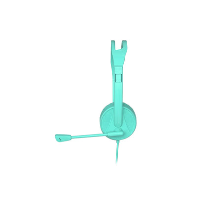 Lecoo HT106 Kablolu 3.5mm Jacklı Mikrofonlu Kulak Üstü Kulaklık Turkuaz
