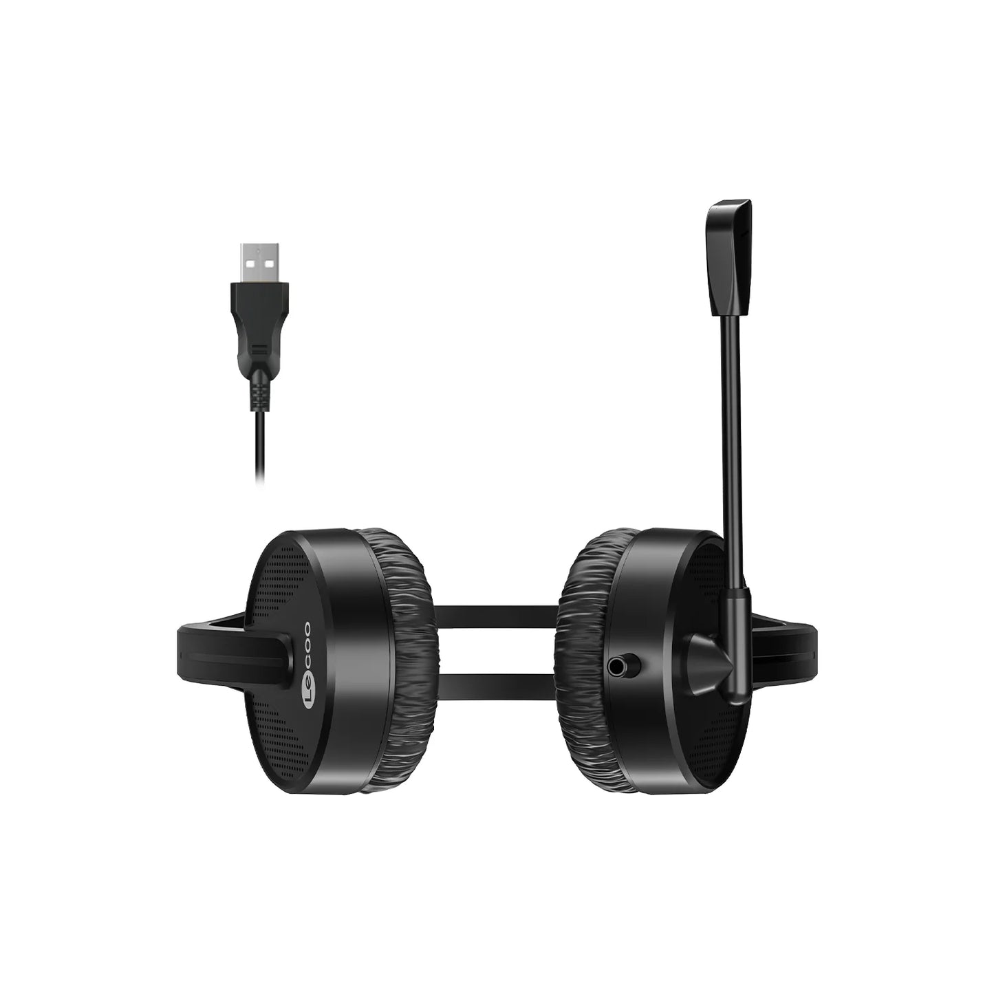 Lecoo HT106 USB Kablolu Mikrofonlu Kulak Üstü Kulaklık Siyah