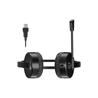 Lecoo HT106 USB Kablolu Mikrofonlu Kulak Üstü Kulaklık Siyah
