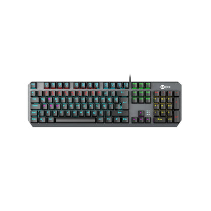 Lecoo GK301 USB Kablolu Red Switch Makro Tuş Atamalı RGB LED Aydınlatmalı Gaming Mekanik Türkçe Q Klavye Metalik Gri