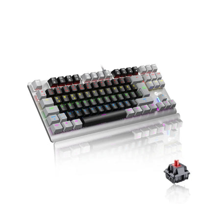 Lecoo GK304 USB Kablolu Red Switch Makro Tuşlu RGB LED Aydınlatmalı Gaming Mekanik Türkçe Q Klavye Siyah Ağırlıklı Siyah & Gri