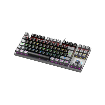 Lecoo GK304 USB Kablolu Red Switch Makro Tuşlu RGB LED Aydınlatmalı Gaming Mekanik Türkçe Q Klavye Siyah Ağırlıklı Siyah & Gri