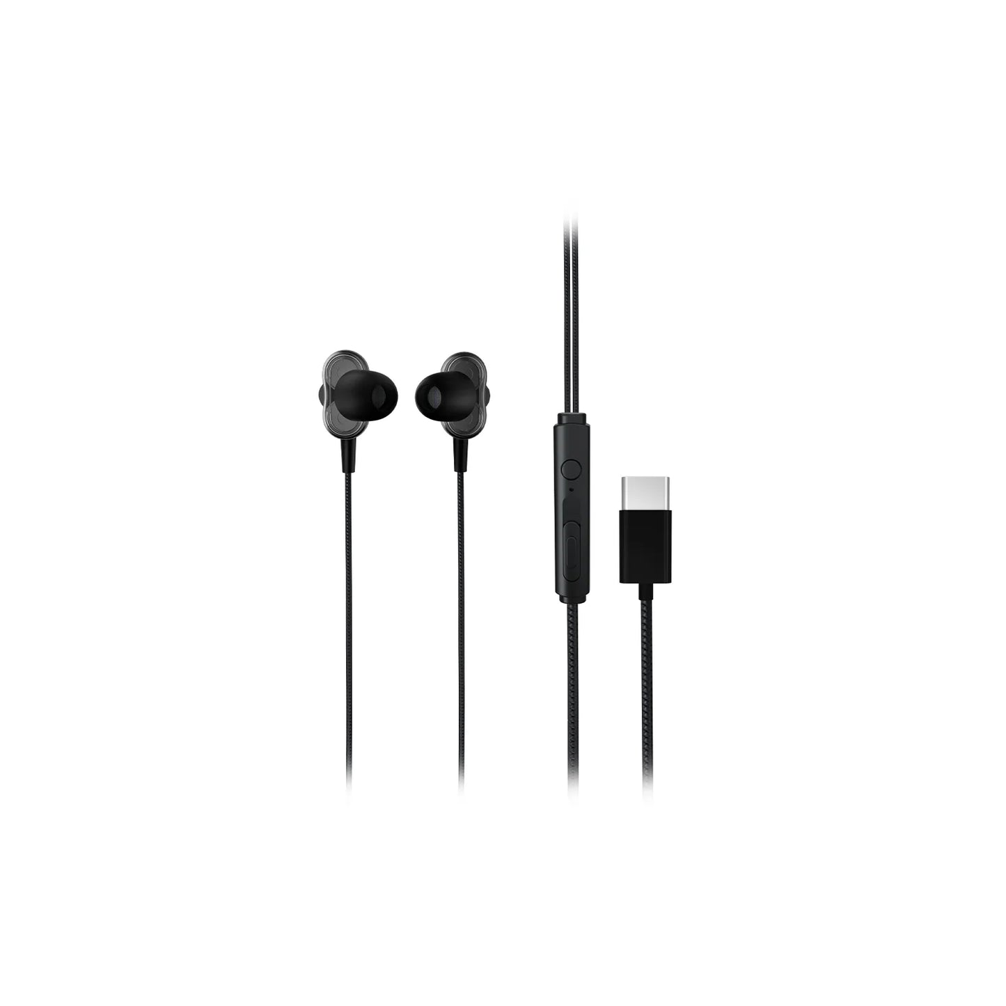 Lecoo EH102 Type-C Kablolu Kulak İçi Mikrofonlu Dual Driver Kulaklık Siyah