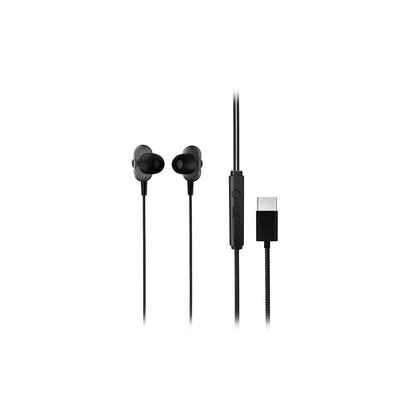 Lecoo EH102 Type-C Kablolu Kulak İçi Mikrofonlu Dual Driver Kulaklık Siyah