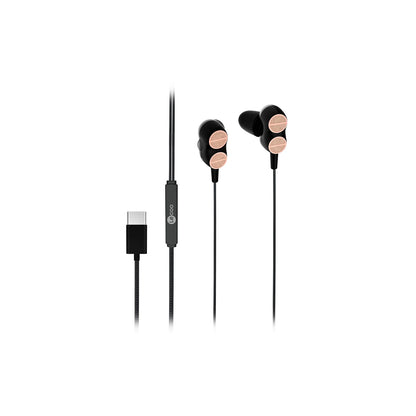 Lecoo EH102 Type-C Kablolu Kulak İçi Mikrofonlu Dual Driver Kulaklık Siyah