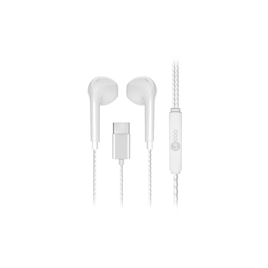Lecoo EH104 Kablolu Type-C Kulak İçi Mikrofonlu Kulaklık Beyaz