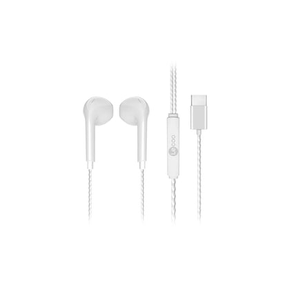 Lecoo EH104 Kablolu Type-C Kulak İçi Mikrofonlu Kulaklık Beyaz
