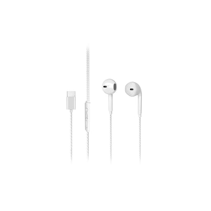 Lecoo EH104 Kablolu Type-C Kulak İçi Mikrofonlu Kulaklık Beyaz