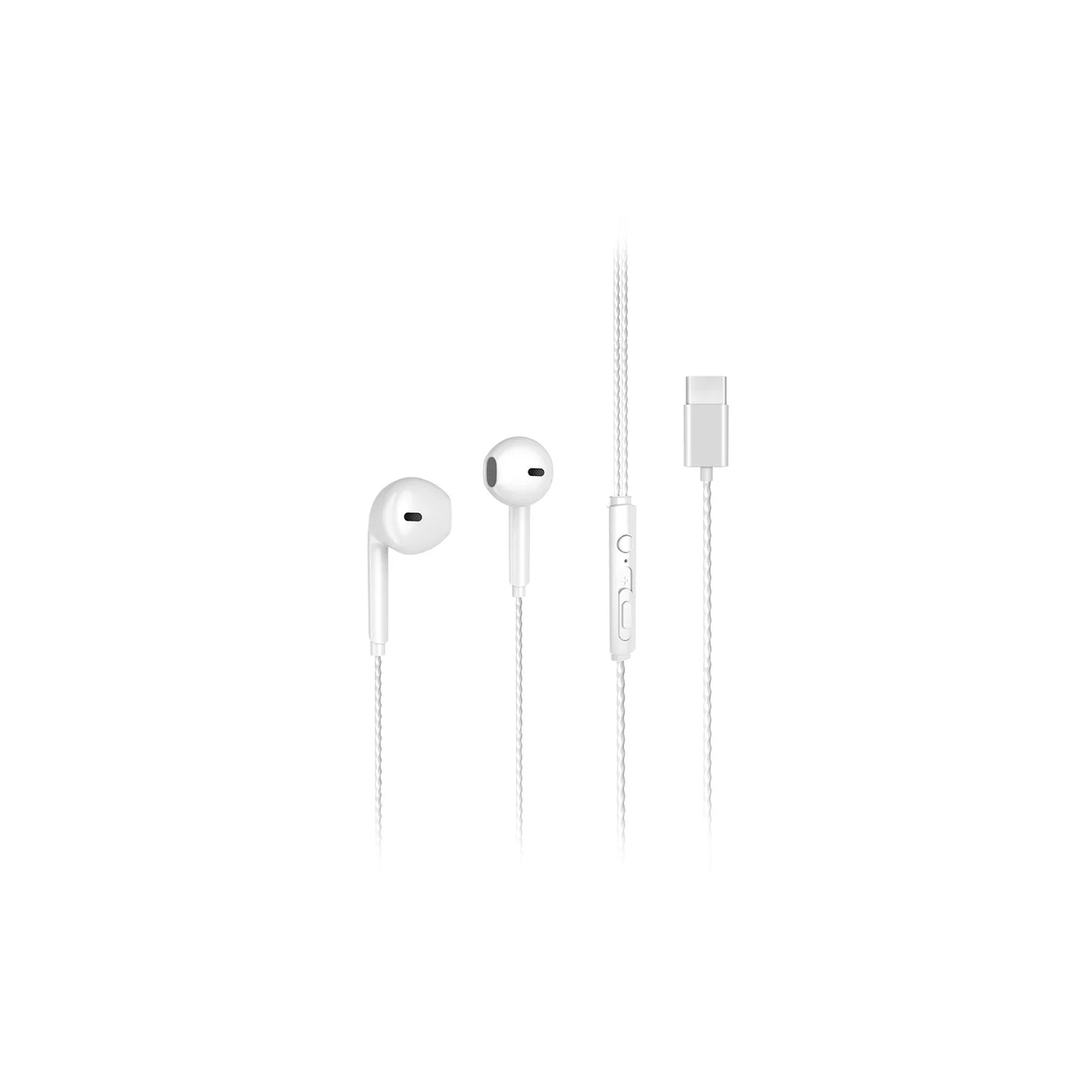 Lecoo EH104 Kablolu Type-C Kulak İçi Mikrofonlu Kulaklık Beyaz