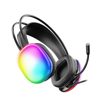 Lecoo HT409 USB Kablolu RGB Aydınlatmalı Mikrofonlu Kulak Üstü Gaming Kulaklık Siyah