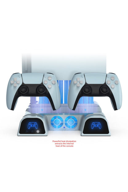 Ps5 Çok Fonksiyonlu Dikey Soğutma Fanı Şarj Istasyonu Ile Disk Depolama Standı (hepsi Bir Arada )