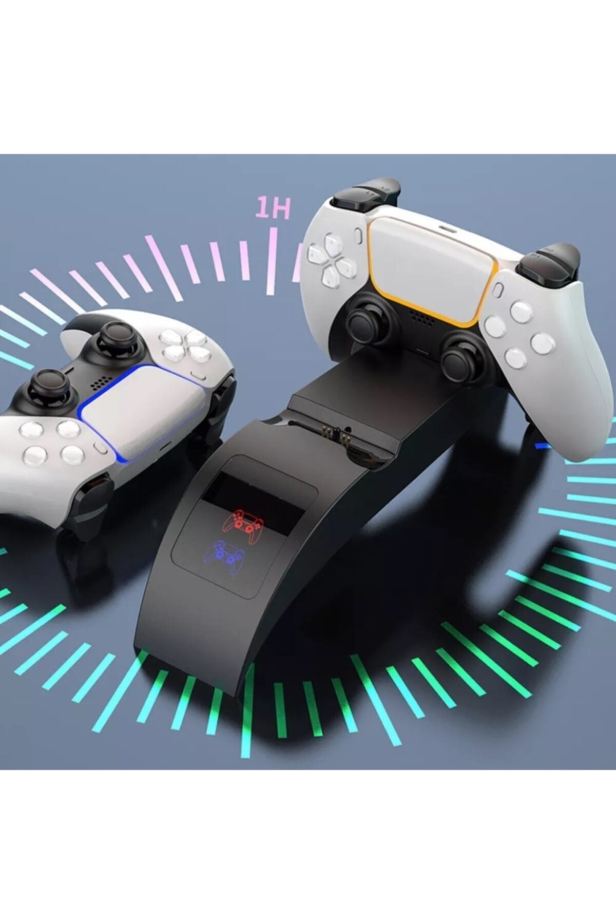 Led Göstergeli Playstation 5 Dualsense Oyun Kolu Şarj Standı Pg-p5016