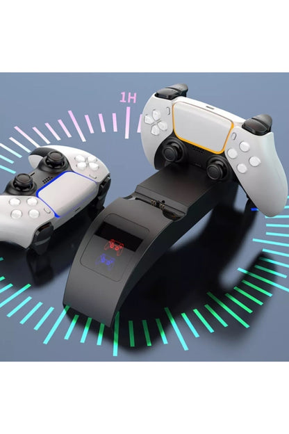 Led Göstergeli Playstation 5 Dualsense Oyun Kolu Şarj Standı Pg-p5016