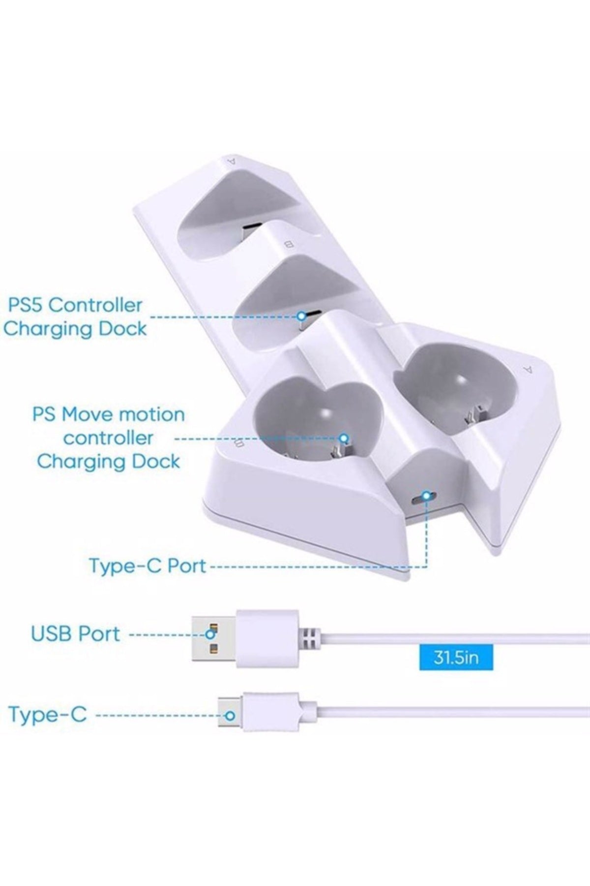 Playstation 5 Dualsense Oyun Kolu Şarj Istasyonu Pg-p5011