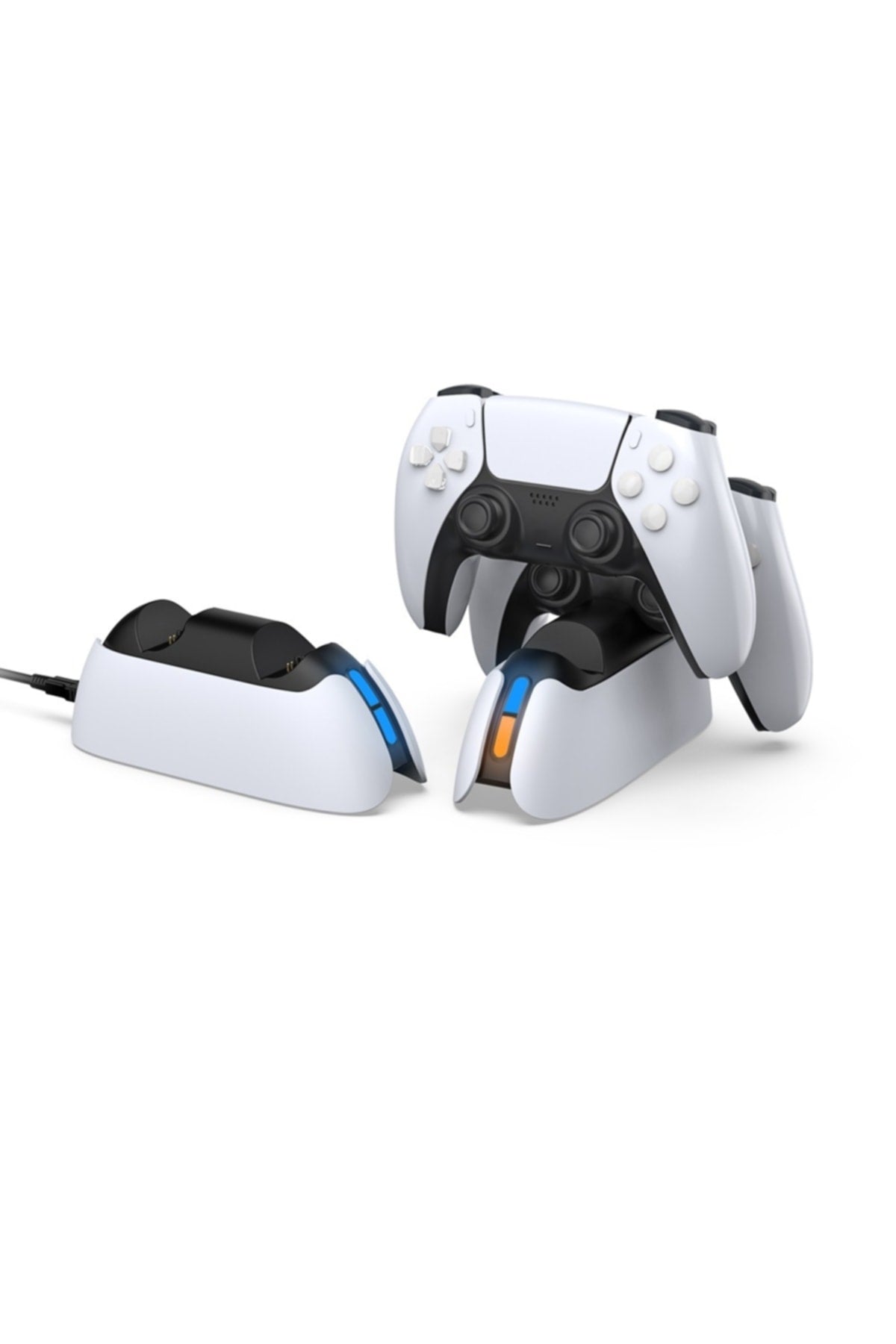 P5-5103 Led Işıklı Ikili Ps5 Joystick Kol Şarj Stand