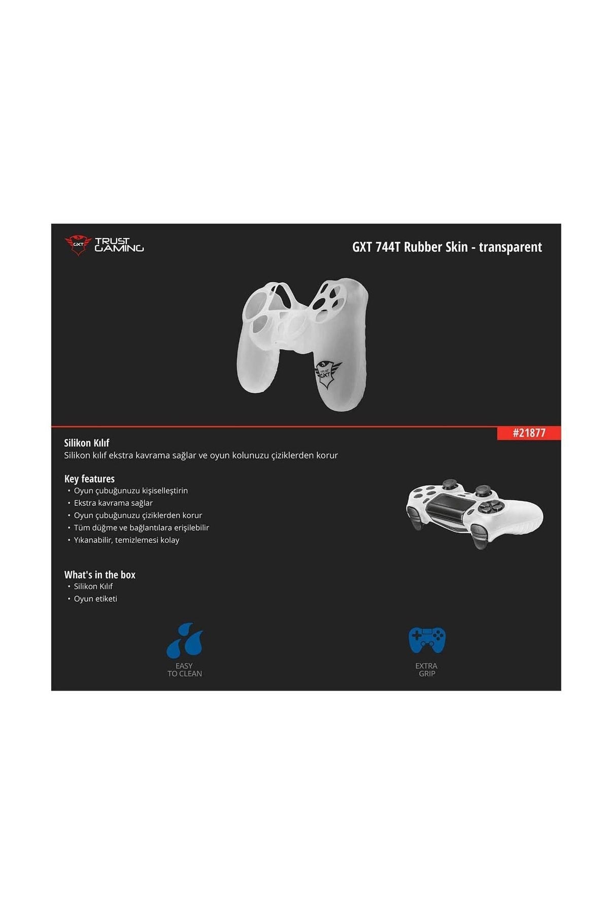 21877 GXT744T Beyaz Silikon Gamepad Kılıfı