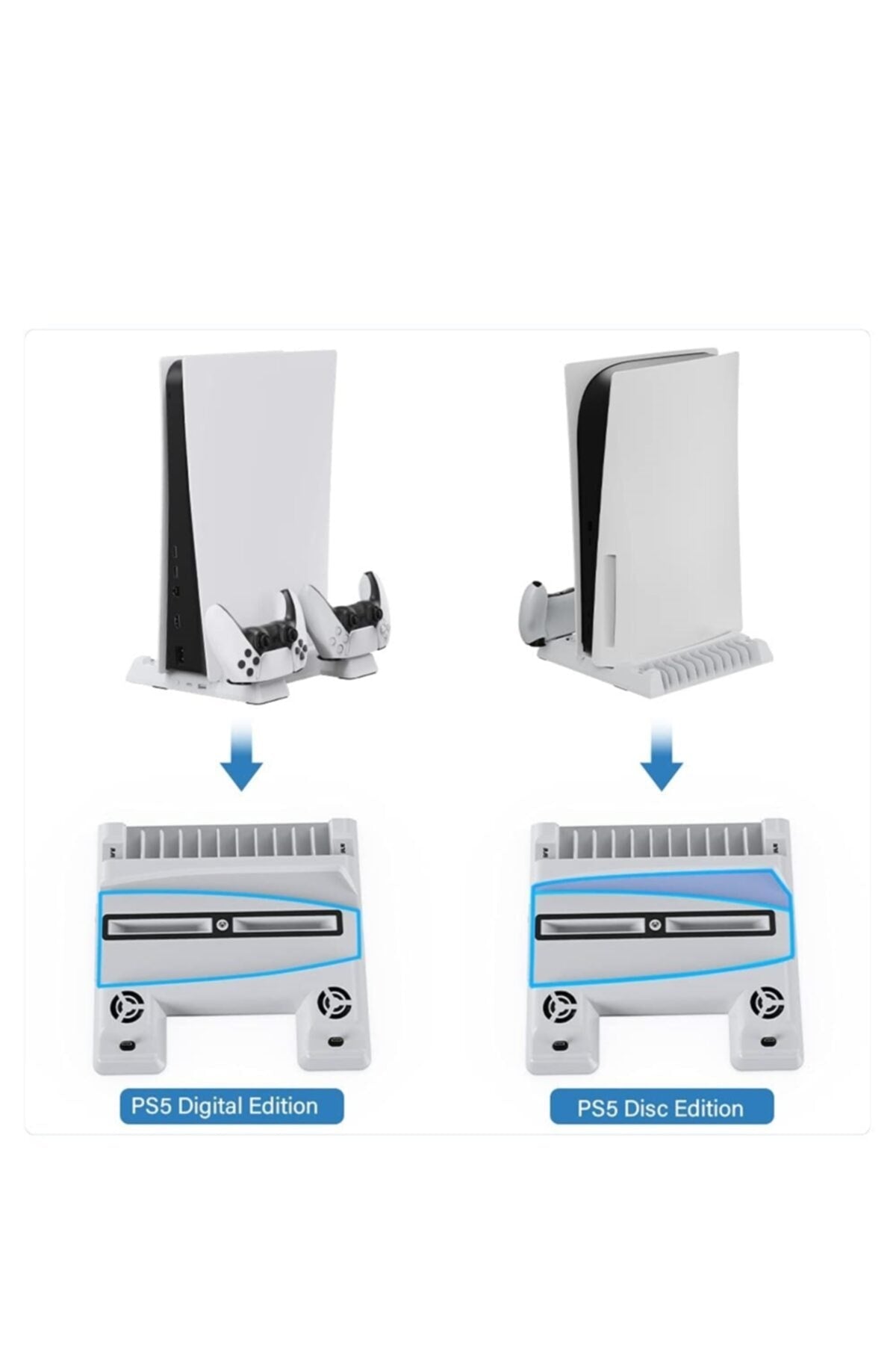 Dobe Tp5 0593 Ps5 Playstation 5 Oyun Hazneli Fanlı Şarj Standı