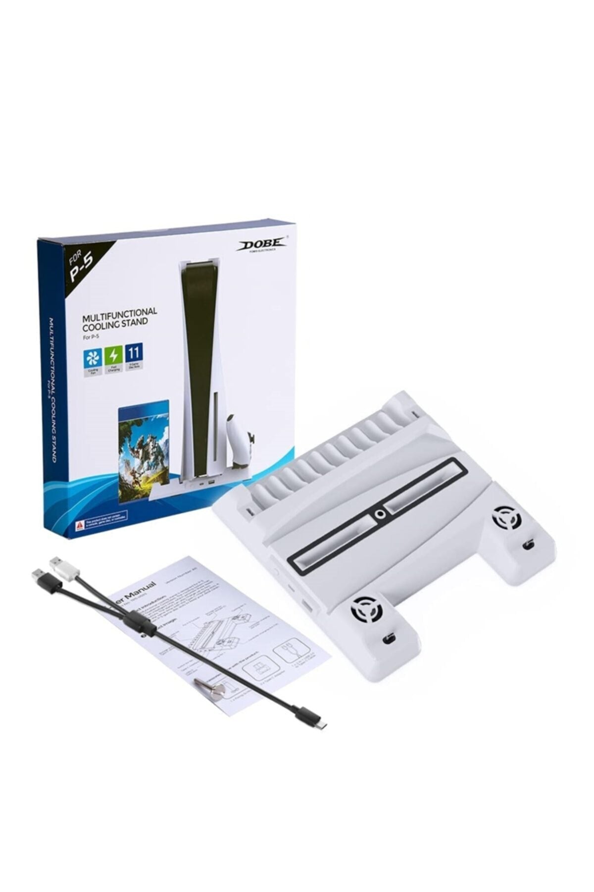 Dobe Tp5 0593 Ps5 Playstation 5 Oyun Hazneli Fanlı Şarj Standı