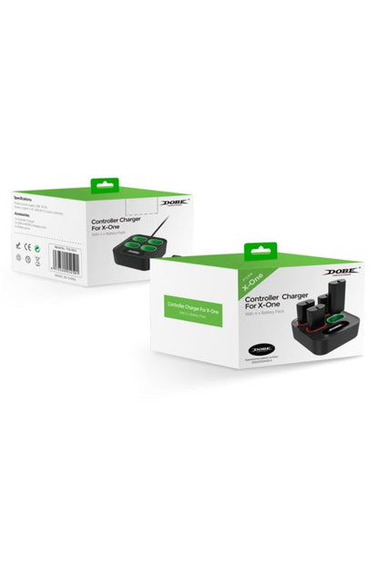 Xbox One / Xbox Series S/x Dörtlü Batarya Şarj Yuvası + 4 Adet Batarya
