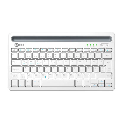 Lecoo BK100 Kablosuz Bluetooth Şarj Edilebilir Çoklu Cihaz ile Uyumlu Türkçe Q Klavye Beyaz