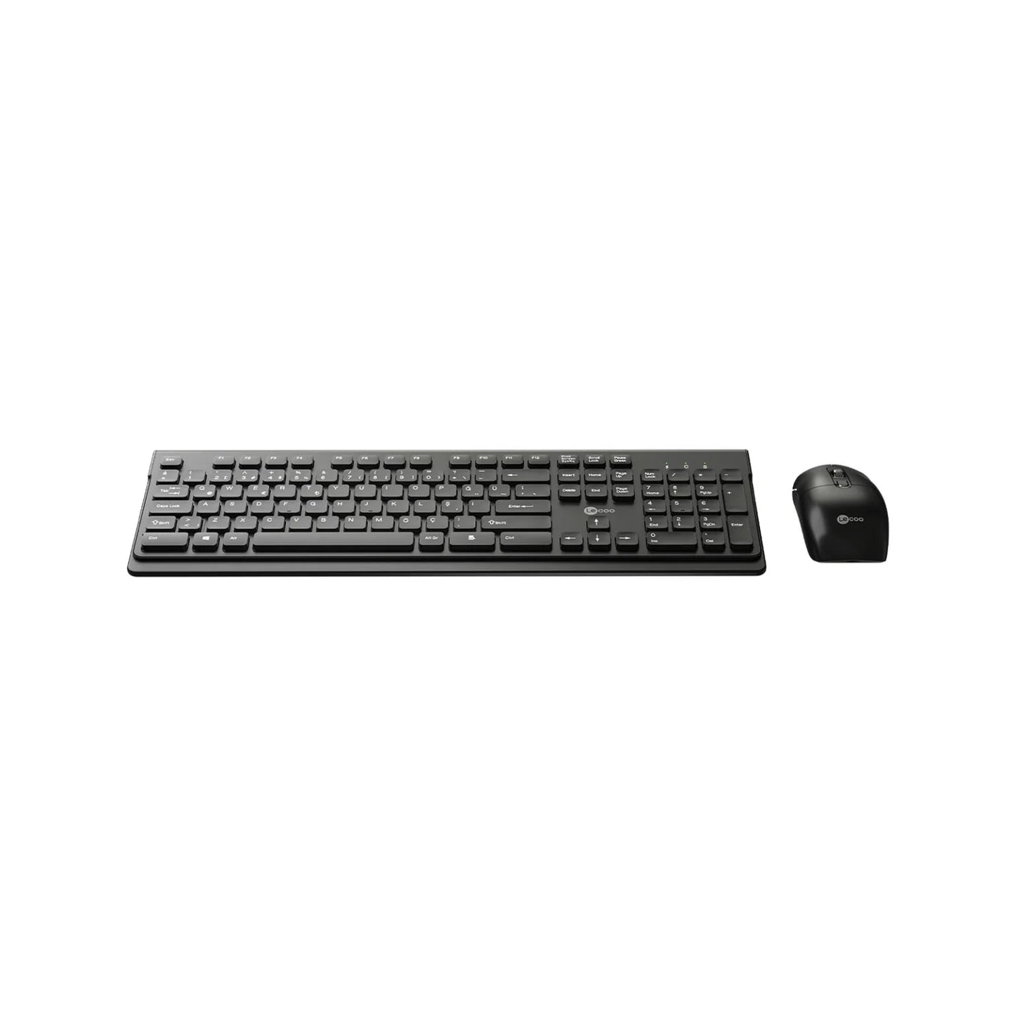Lecoo KW203 Kablosuz Türkçe Q Klavye & Mouse Set Siyah