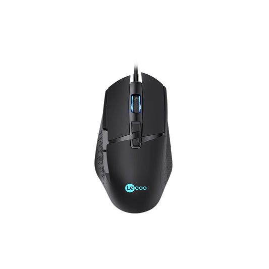 Lecoo MG1101 Kablolu RGB LED Aydınlatmalı 6400DPI 8 Tuşlu Gaming Optik Mouse Siyah